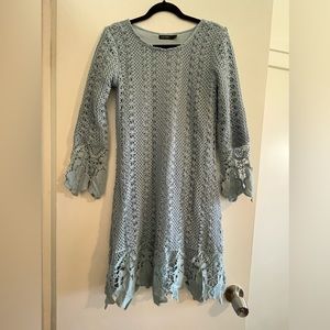 Pale Blue Lace Dress